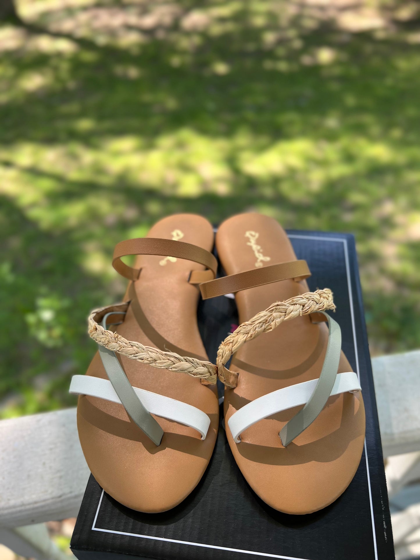 White Strappy Slide Sandal