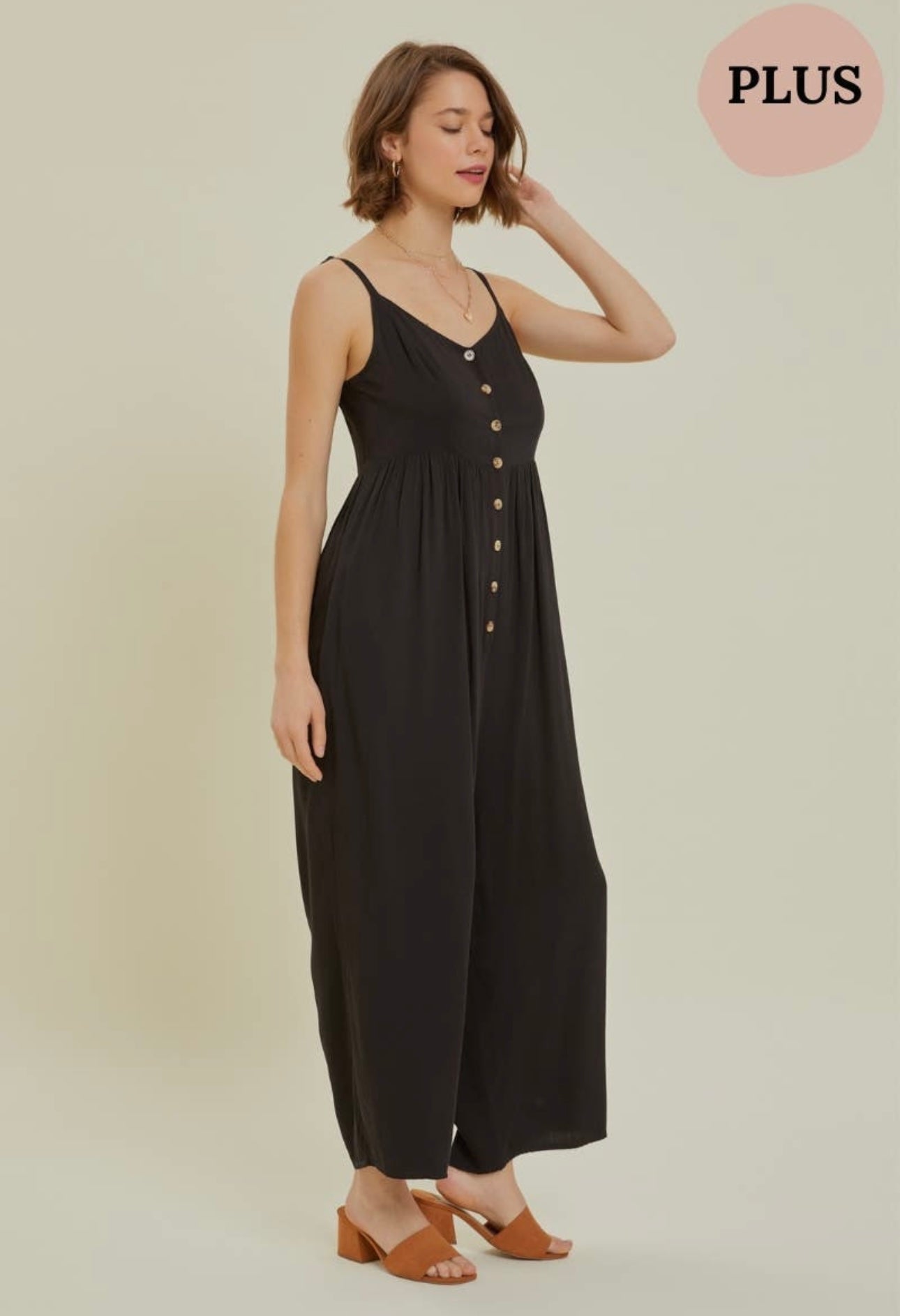 Wide Leg Button Down Jumpsuit