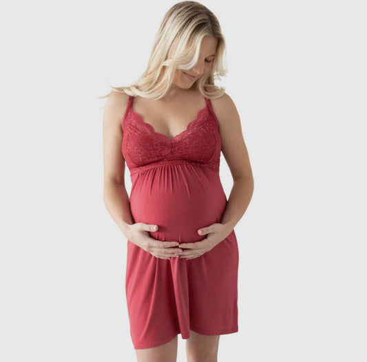 Lace Maternity & Nursing Nightgown