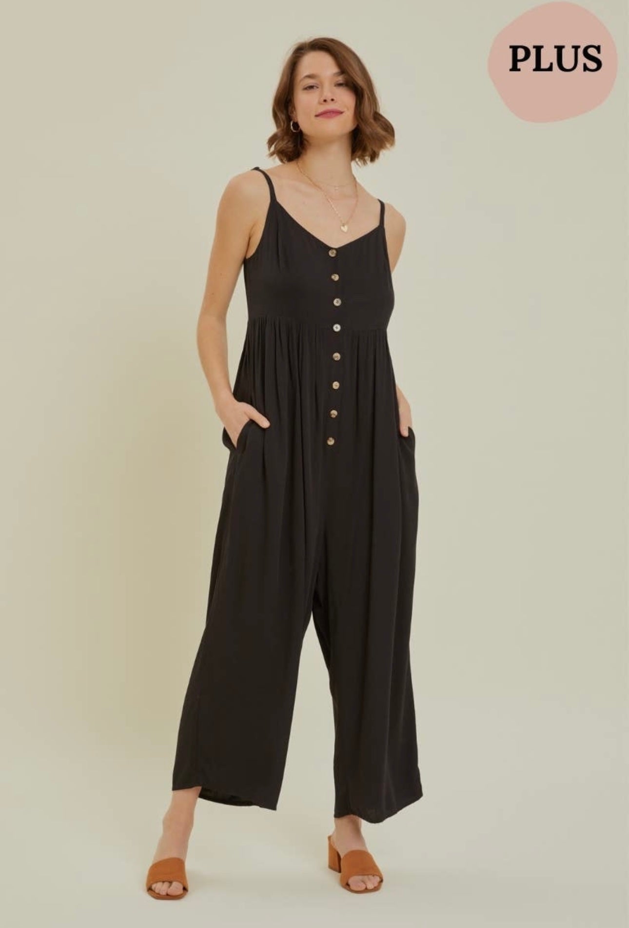 Wide Leg Button Down Jumpsuit