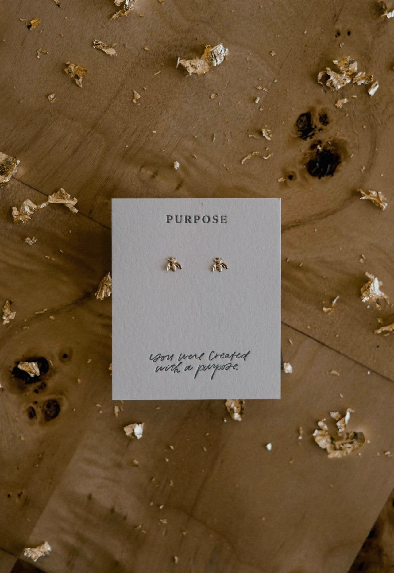 Purpose Bee 14K Gold Filled Earring Studs
