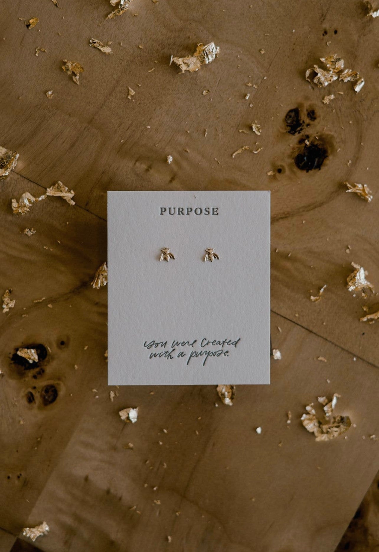 Purpose Bee 14K Gold Filled Earring Studs