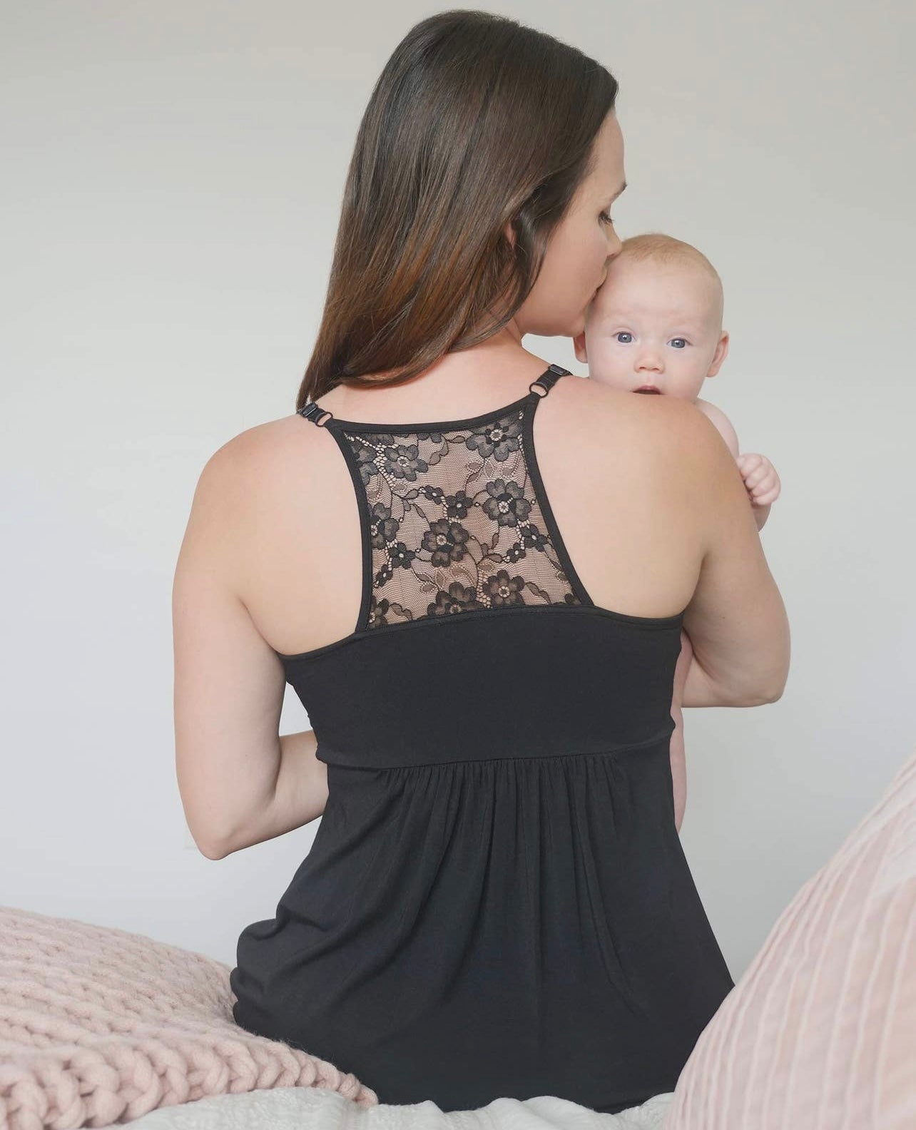 Lace Maternity & Nursing Nightgown