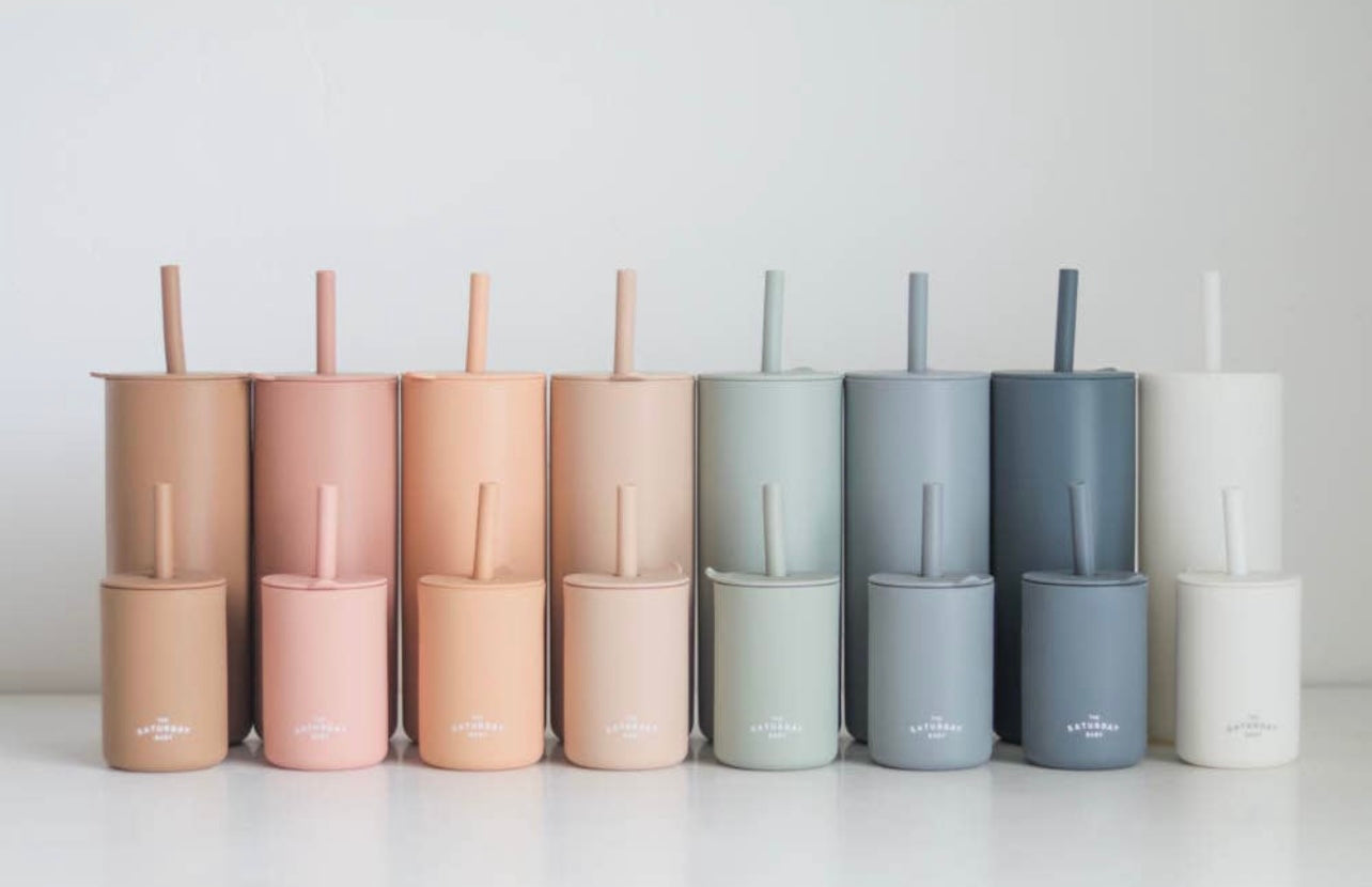 Mommy & Me Silicone Straw Cups