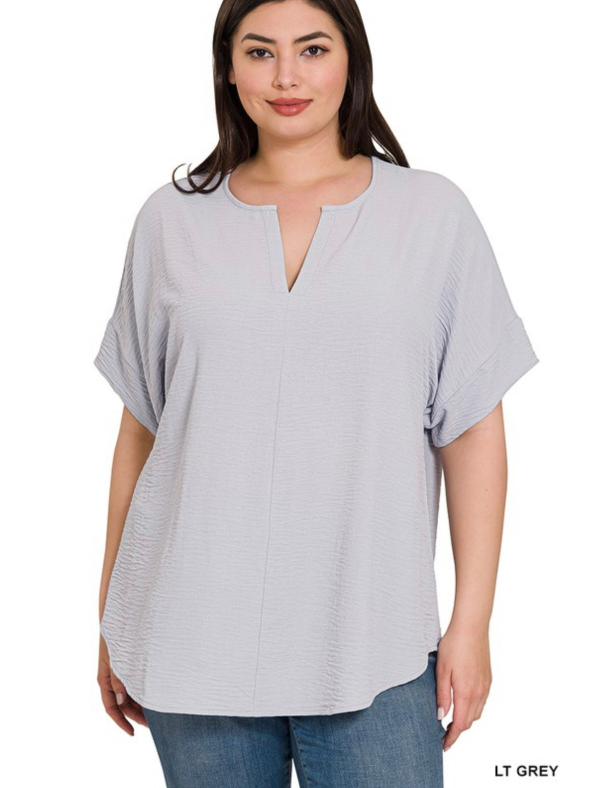 Woven Airflow Short Sleeve Top
