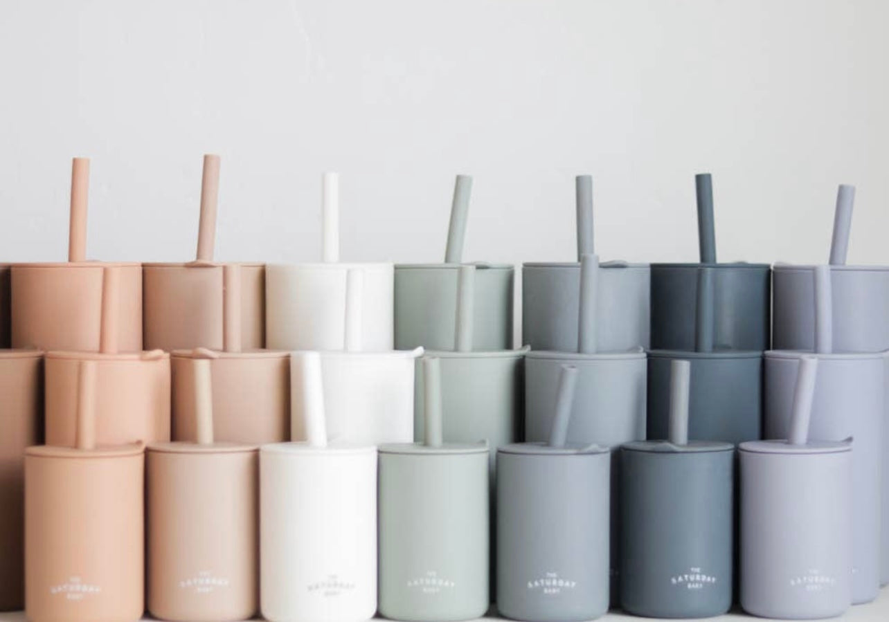 Mommy & Me Silicone Straw Cups