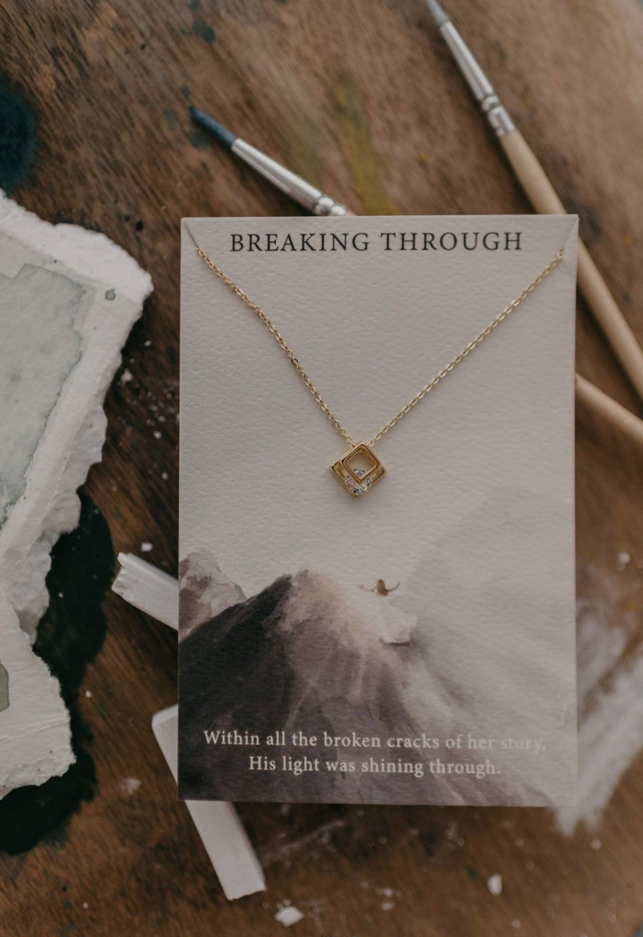 Breaking Through Necklace - John 1:3